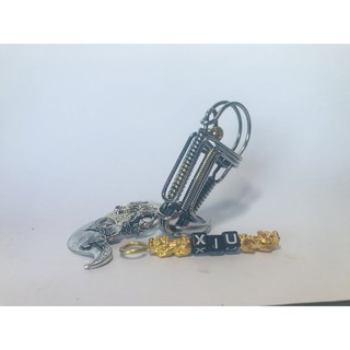 Móc Khóa Thủ Công Inox Phối ( mẫu 9)