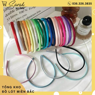 Bờm cài tóc trơn satin bản nhỏ