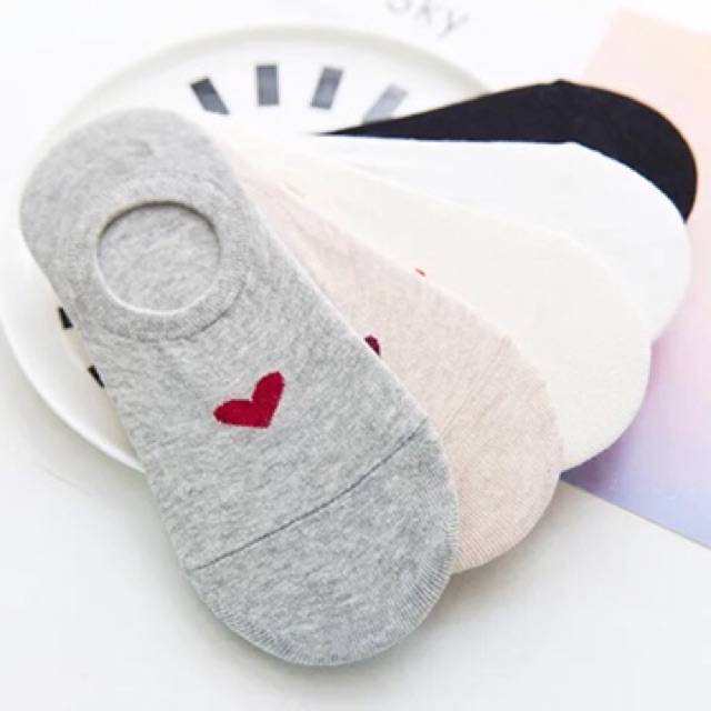 Tất Nữ Cotton Cổ Thuyền Hình Tim Thời Trang Công Sở ( T016 ) Hàng Loại Đẹp.
