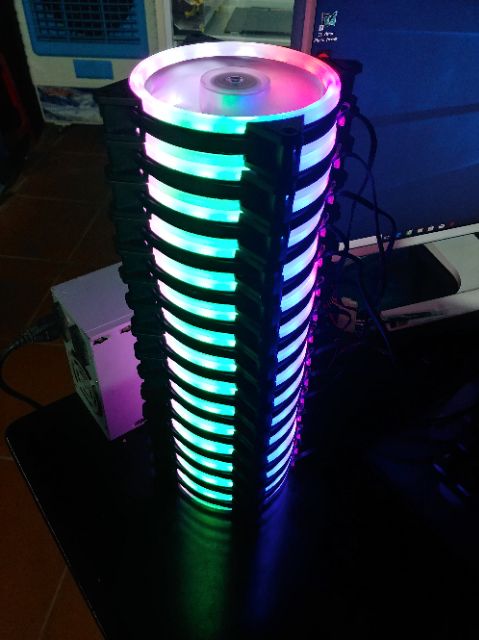 Fan Led 2 mặt RGB 12cm