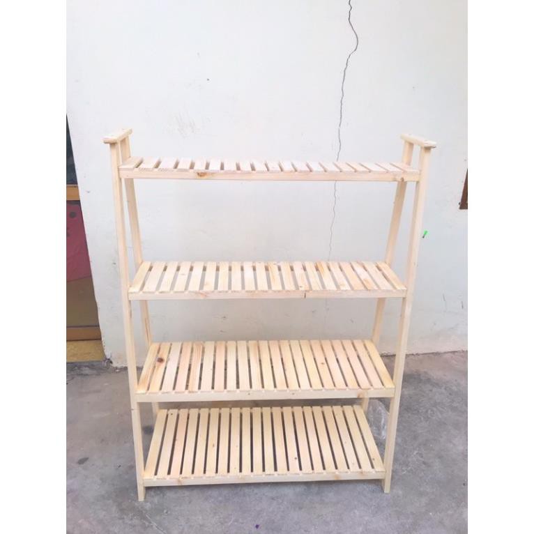 (Giá Xưởng) Kệ/Giá Để Cây, Hoa 4 Tầng Gỗ Thông Nhập Khẩu ( Giá Xưởng)