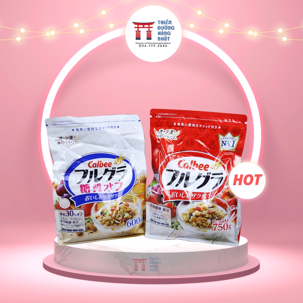 Gói 750g Ngũ cốc trái cây Calbee hoa quả sấy đủ loại nội địa Nhật Bản