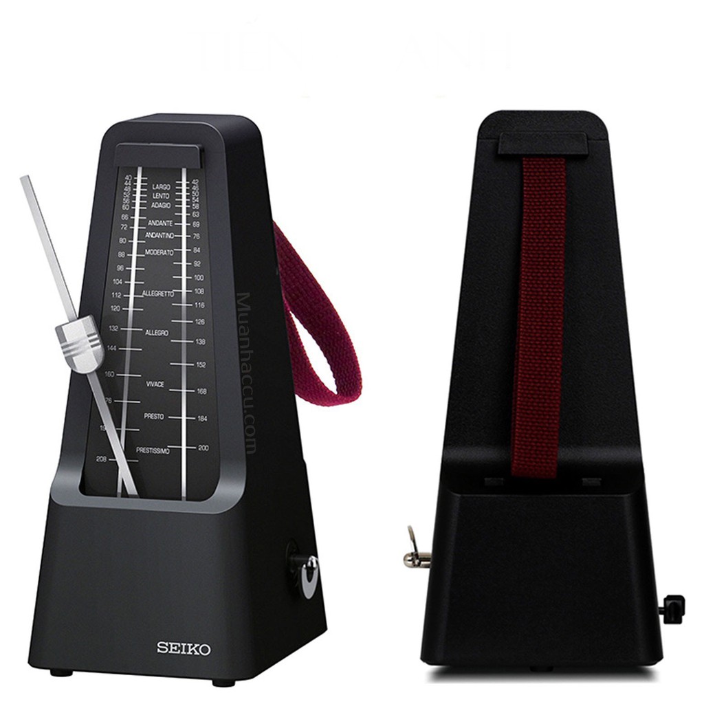 Máy đập nhịp cơ Seiko SPM400 Đen