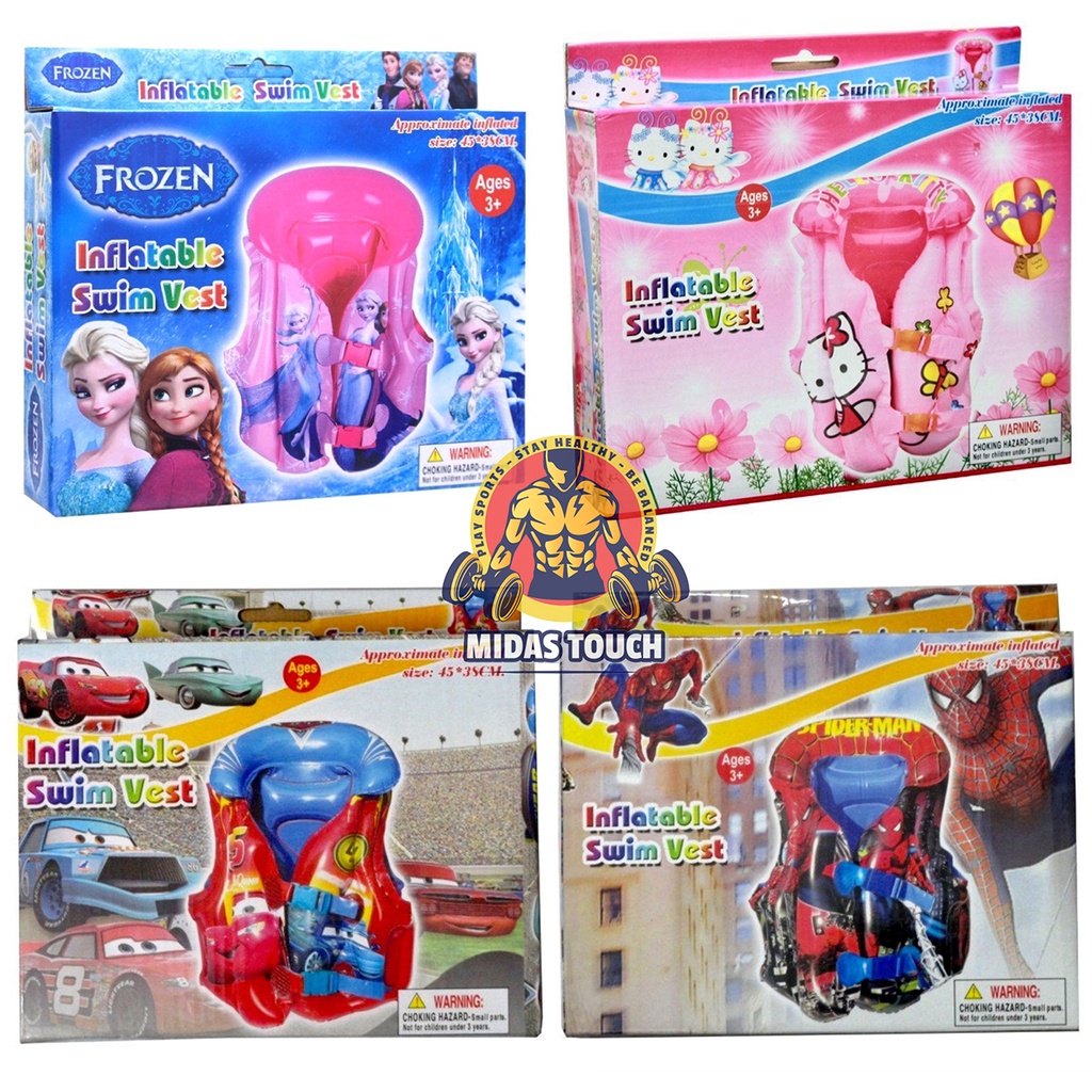 Áo phao bơi bơm hơi cho bé trai bé gái 10-30 kg ( 2--10 tuổi) nhiều màu sắc hình hoạt hình dễ thương bắt mắt