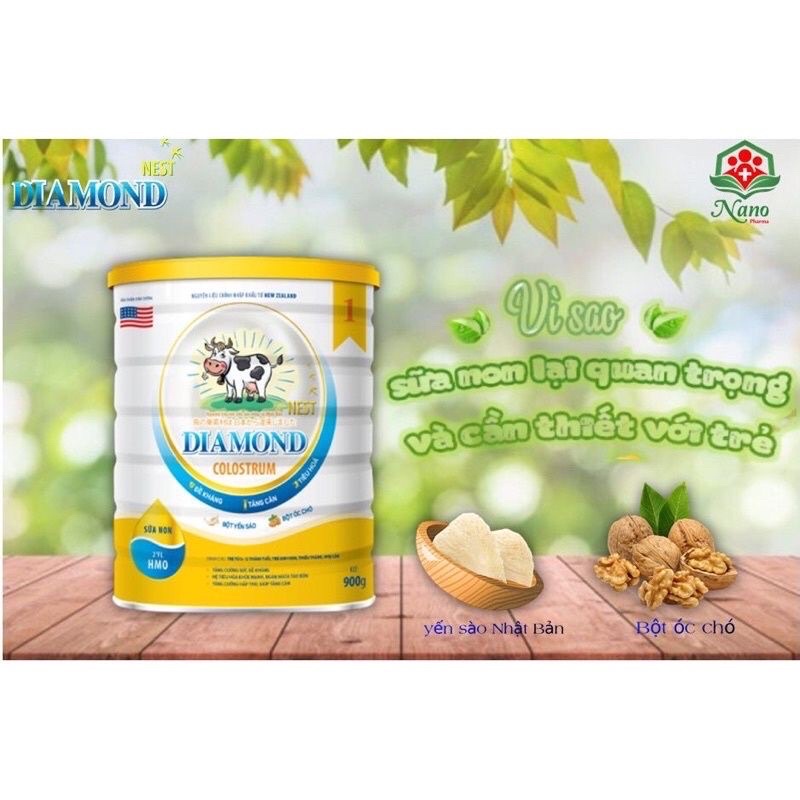 Sữa DIAMOND Colostrum dành cho trẻ từ 0-12 tháng tuổi , trẻ sinh non , thiếu tháng nhẹ cân , lon 400g/ lon 900g kèm quà