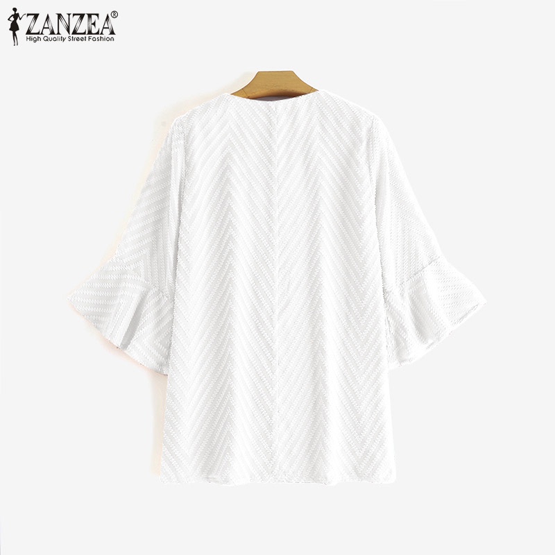 Zanzea Áo Nữ Tay Dài 3 / 4 Cổ Chữ V Thời Trang Quyến Rũ