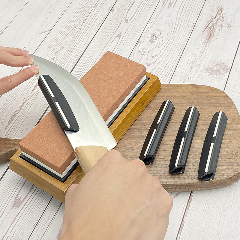 Giá Đỡ Đá Mài Dao 15 Độ Cố Định Góc Bằng Nhựa Chuyên Dụng Cho Nhà Bếp