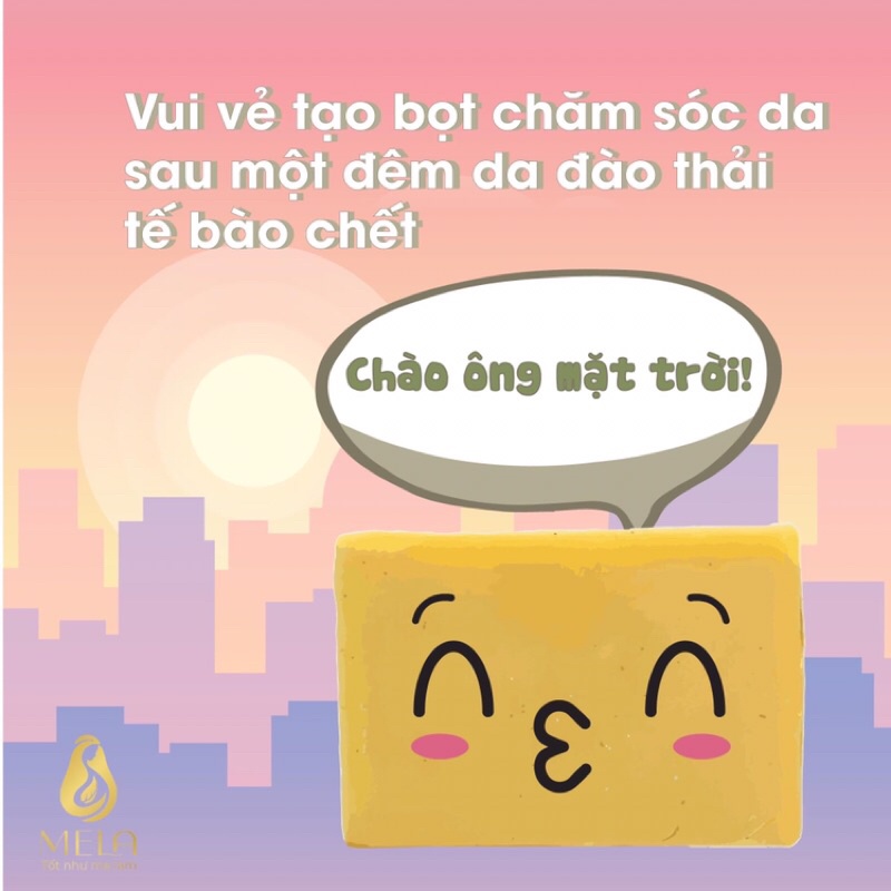 combo 3 Xà Bông Nghệ Mela Thiên Nhiên chăm Sóc Mặt Và Body Giúp Da Sáng Khoẻ Mờ Thâm, Xà Phòng Organic Giảm Mụn 100g