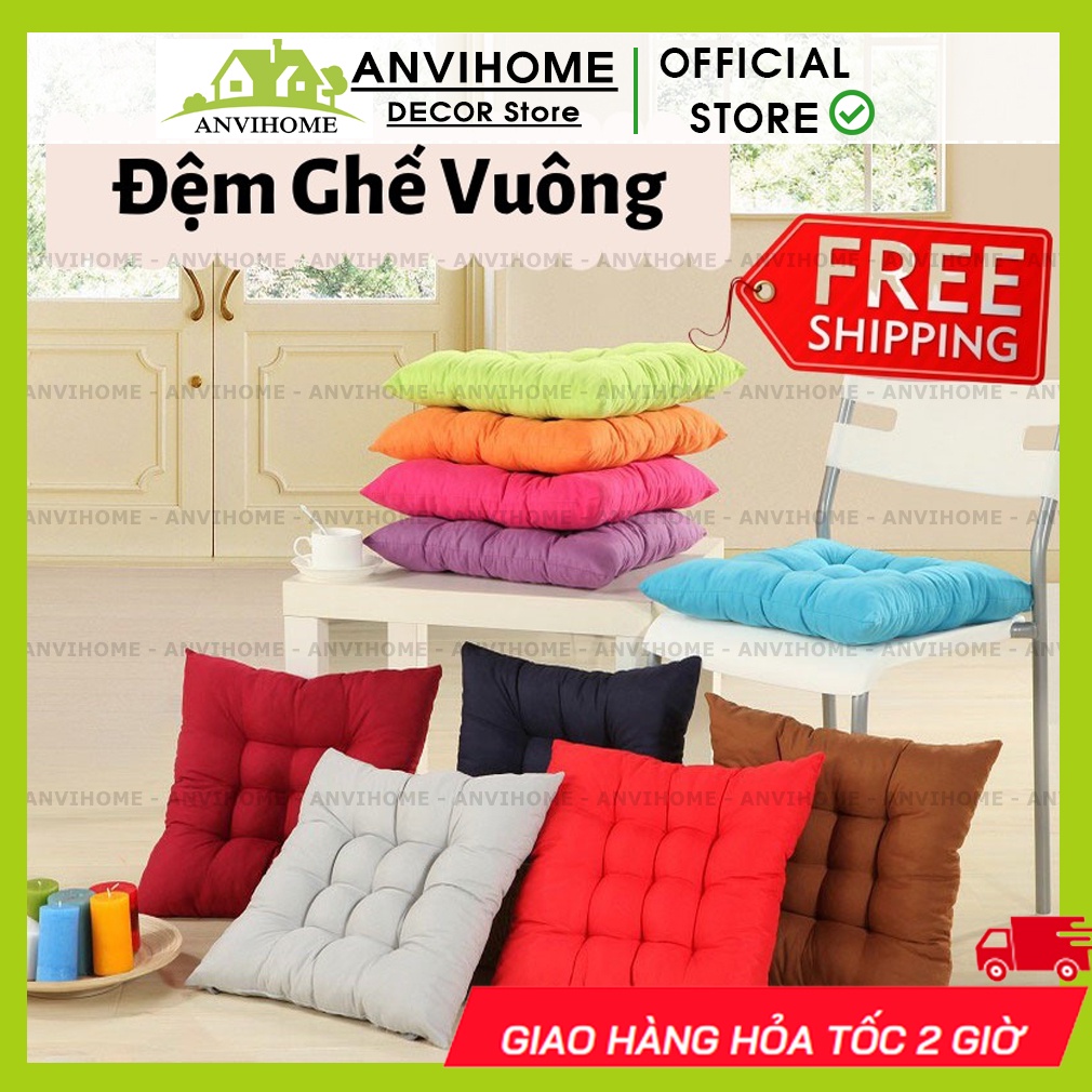 Đệm ghế hình vuông - Đệm ghế đệm ngồi bệt phong cách Nhật Bản