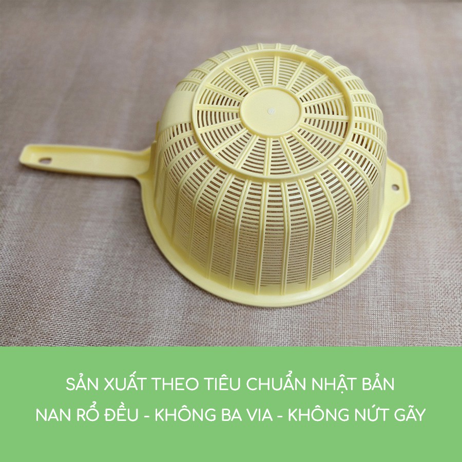 Rổ nhựa có cán đa năng Hanin Home - Sản xuất theo tiêu chuẩn Nhật Bản