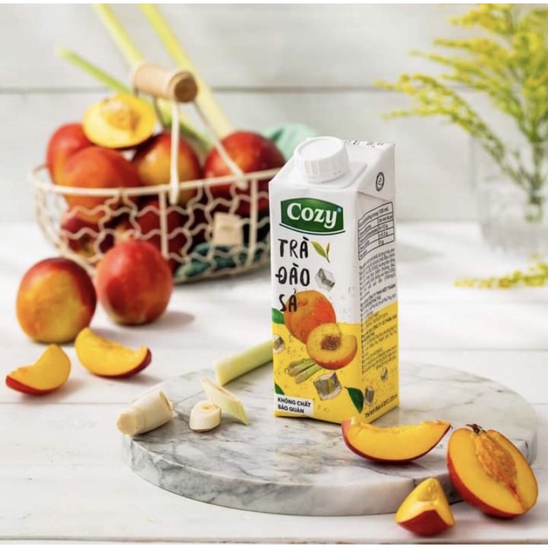 Trà Đào Sả-+Trà Vải +Trà Tắc Mật Ong hộp 225ml.1 lốc /4 hộp | BigBuy360 - bigbuy360.vn