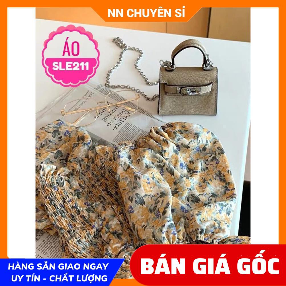 ⚡ ẢNH THẬT ⚡ HÀNG ĐẸP ⚡ SLE211 ⚡ ÁO NHÚNG HOA - ÁO NHÚNG HOA RÚT EO - CROPTOP HOA NHÍ - ÁO VOAN KIỂU