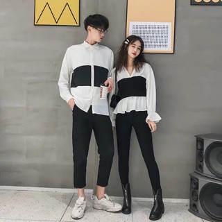 Sơ mi đôi nam nữ thu đông 2019