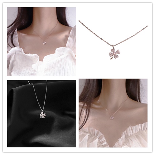 Vòng cổ Hình Chiếc Lá May Mắn Lấp Lánh Thời Trang Dành Cho Nữ