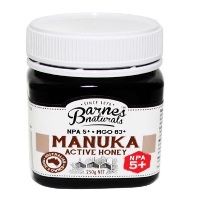 Mật ong Manuka Barne's Natural 250g 5+