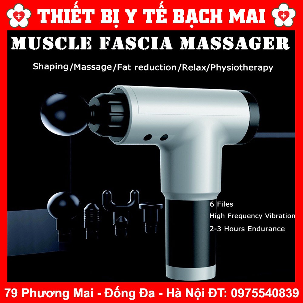 Máy Massage Cầm Tay Fascial Gun 6 Chế Độ Rung Sâu Trị Liệu Phục Hồi Cơ Bắp