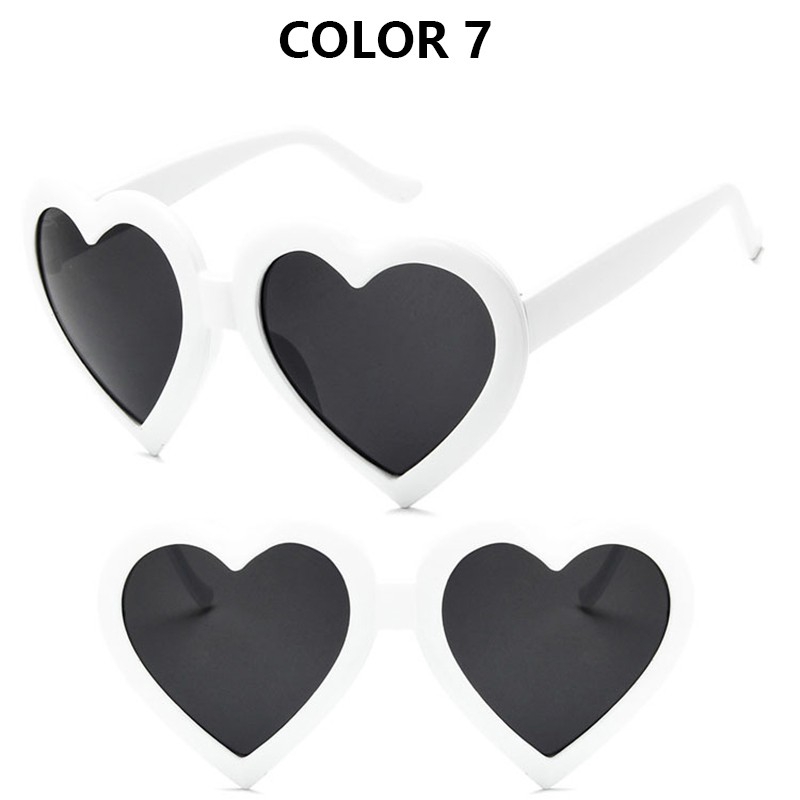 Kính râm kiểu vintage hình trái tim đáng yêu chống tia UV 400