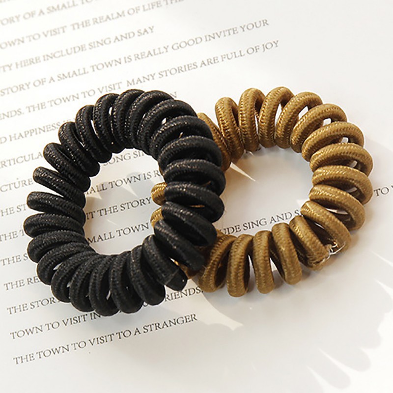 Dây buộc tóc lò xo co giãn màu sắc ngọt ngào dễ thương