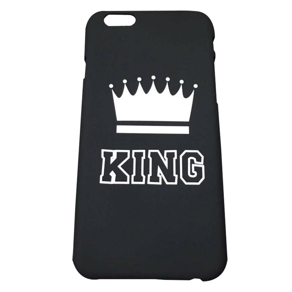 Ốp điện thoại in chữ King/Queen dành cho iPhone 5 6 6S 7 8 Plus