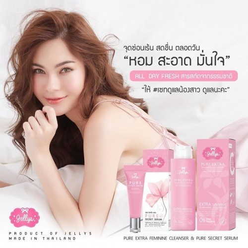 DUNG DỊCH VỆ SINH JELLYS PURE EXTRA FEMININE CLEANSER THÁI LAN 80ML CHÍNH HÃNG - 9047