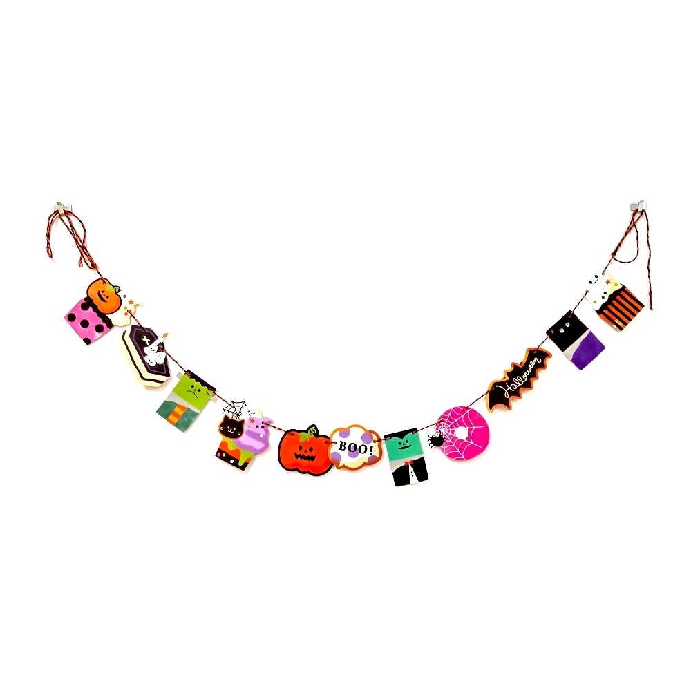 Daiso Halloween Cờ treo trang trí