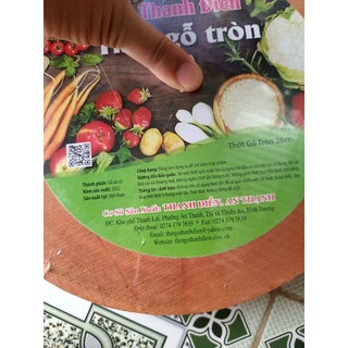 thớt gỗ tròn đk 26cm