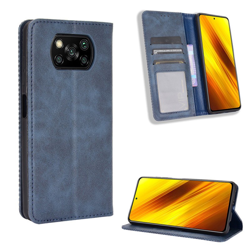 Bao da dạng ví Xiaomi Poco X3 NFC, Redmi Note 10, Note 10s, Redmi Note 10 Pro, Redmi Note 9 ngăn đựng thẻ tiền