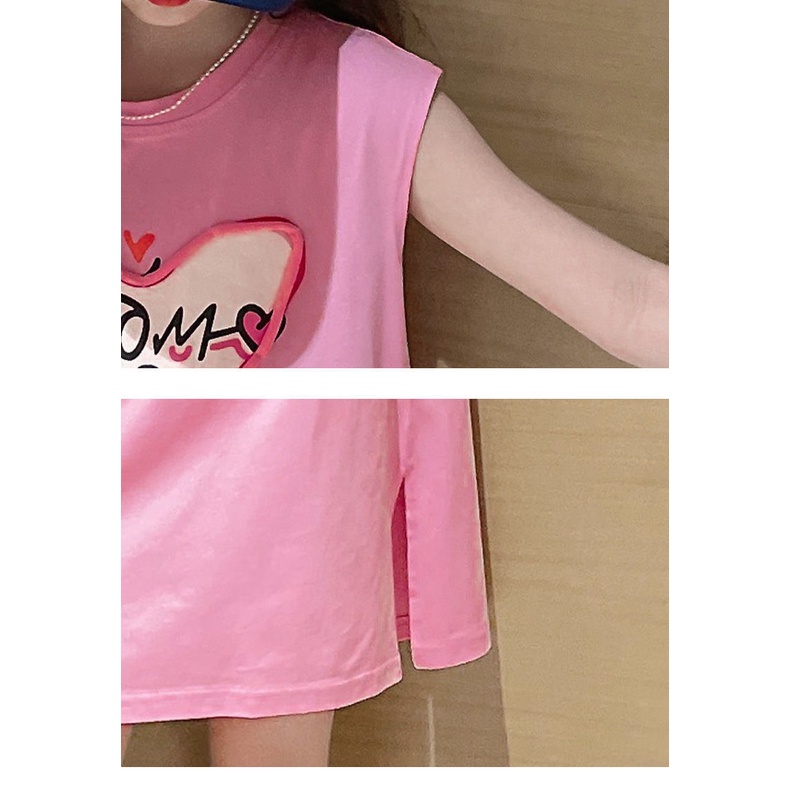 Đầm Midi Cotton Không Tay Phong Cách Phương Tây Thời Trang Mùa Hè Mới Nhất Cho Bé Gái