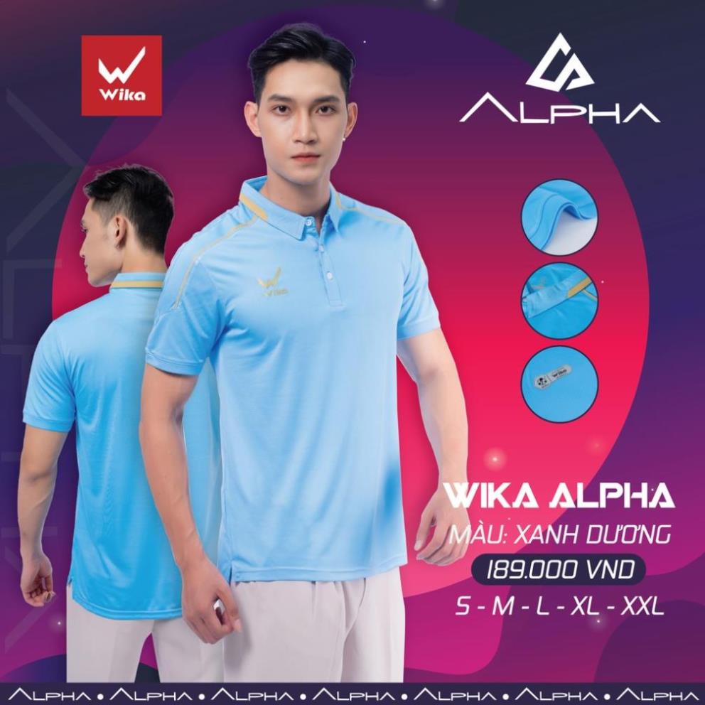 Free Ship - Áo Polo WIKA  Alpha Chất Liệu Polyester Thoáng Mát Mềm Mịn, Màu Sắc Trẻ Trung Phù Hợp Với Nhiều Hoạt Động.