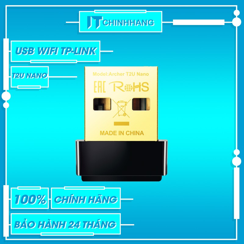 USB WiFi TP-Link Archer T2U Nano - Hàng Chính Hãng