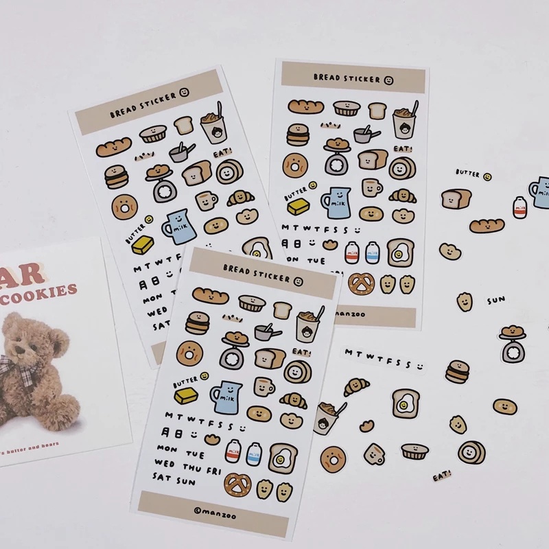 Sticker Dán Trang Trí Điện Thoại Hình Thức Ăn Hoạt Hình Dễ Thương Chống Thấm Nước