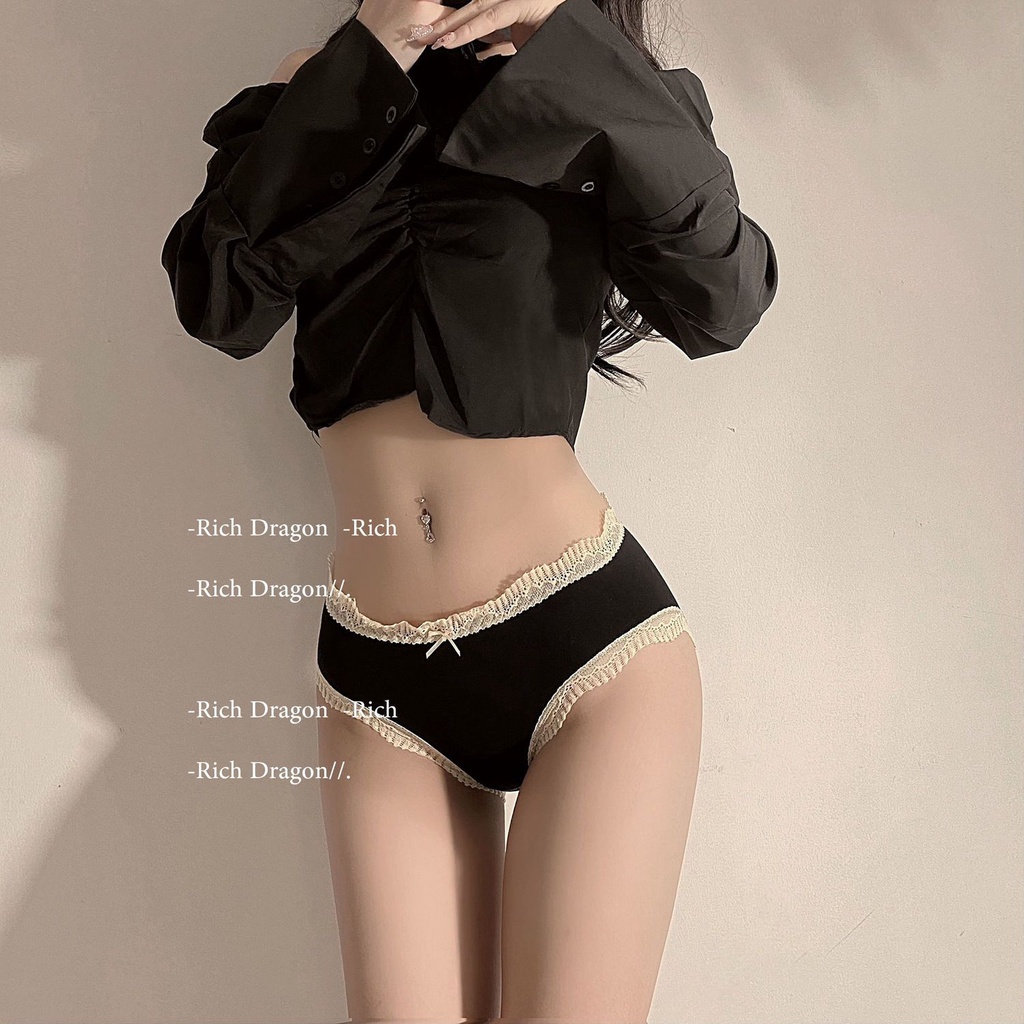 (M &amp; E) Quần Lót Cotton Màu Đen Siêu Mỏng Không Đường May Kháng Khuẩn Thoải Mái Gợi Cảm Cho Nữ