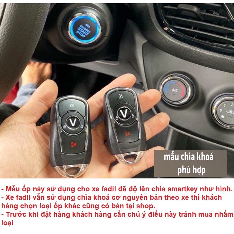 Ốp khóa - Bao chìa khoá Vinfast Fadil bản độ lên start stop chất liệu TPU cao cấp siêu nhẹ  (nhiều màu)- Fadil SmartKey