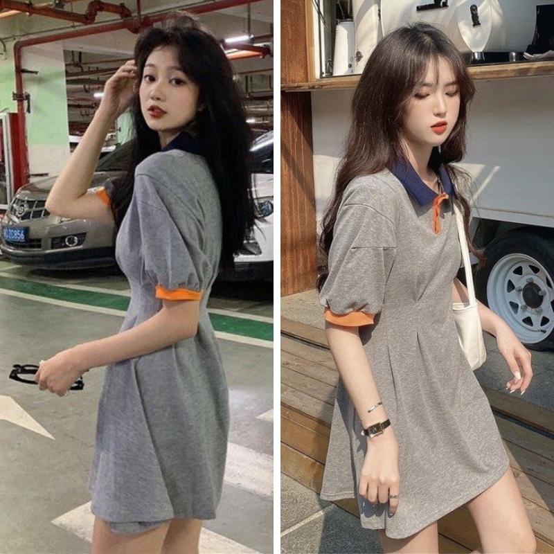 Váy polo nữ tay phồng dáng ngắn chất thun mềm mịn co giãn tốt COCOSTORE V11