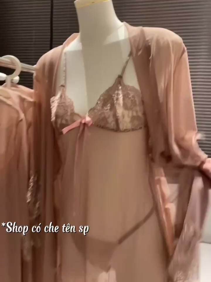 Set Đồ Ngủ Sexy Hegami Kèm Áo Choàng Gợi Cảm Sexy Cho Nữ | BigBuy360 - bigbuy360.vn