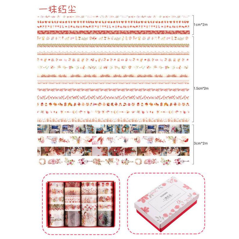 Y20 Set 20 cuộn băng dính washi tape trang trí