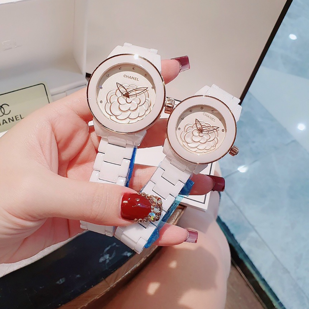 Đồng Hồ Nữ Đá Ceramic Chan.el Mặt Tròn Cao Cấp Sang Trọng Mới Nhất Bảo Hảnh 12 Tháng - Full box