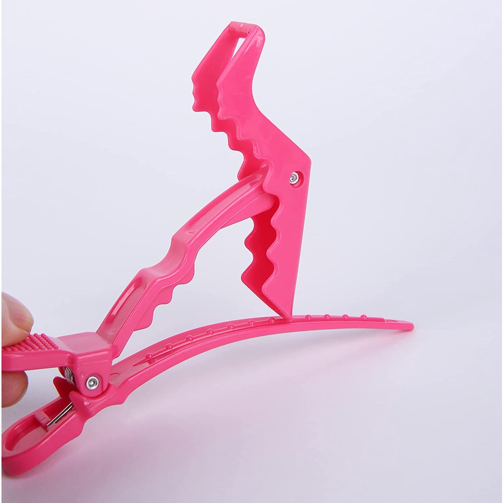 Hh & LL Set 10 Kẹp Tóc Răng Thưa Và Thiết Kế Hai Bản Lề Chuyên Dụng Cho Salon Làm Tóc Chuyên Nghiệp - 10 Gói