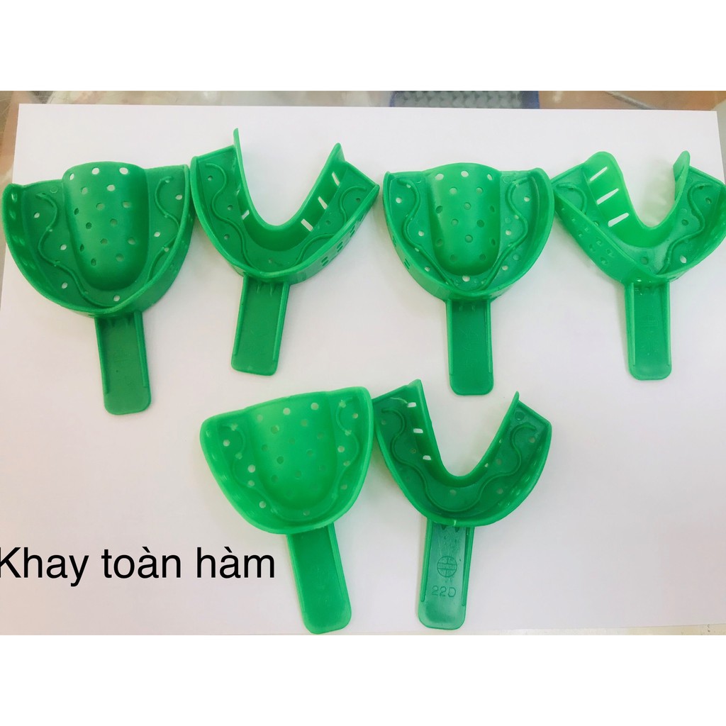 Khay lấy dấu nhựa xanh (Cặp/ 2 cái)