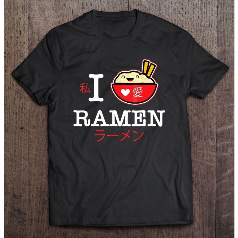 Áo Sơ Mi Ramen Tôi Yêu Ramen Ngộ nghĩnh Ramen Pun Tee Áo Thun Nam Anime Manga Tee Nam Cotton Áo Thun