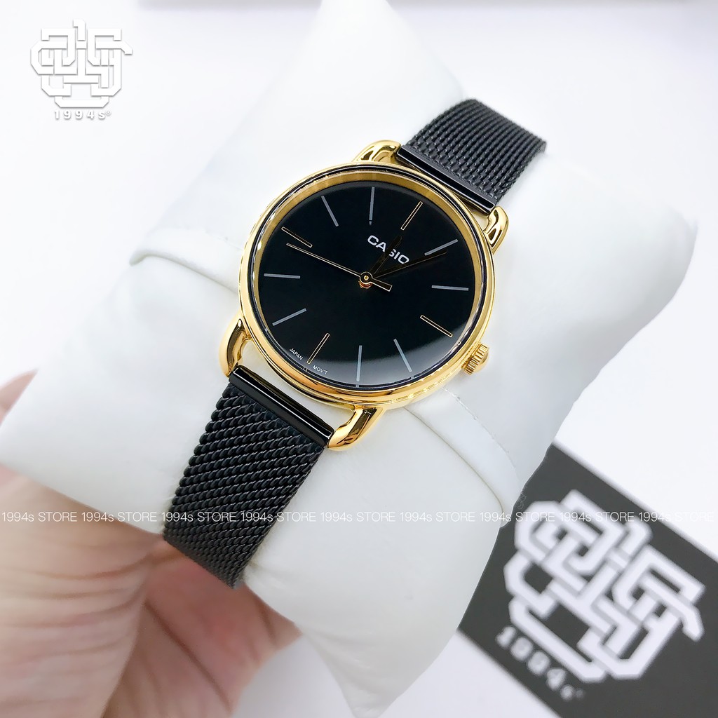 Đồng hồ nữ Casio LTP-E412 / LTP-E412MGB-1A dây thép không gỉ, chống nước 50m, size 30mm, hàng chính hãng