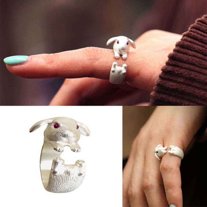 Nhẫn Hở Hình Tai Thỏ Dễ Thương Cho Bé Gái