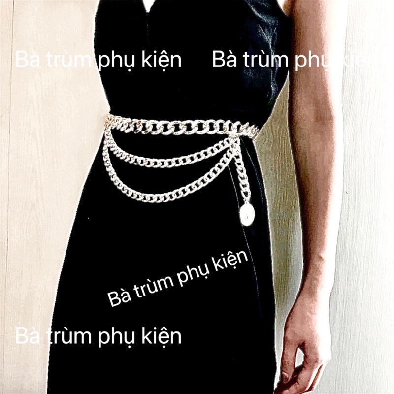 Đai váy xích , thắt lưng bà trùm phụ kiện mã 3 tầng