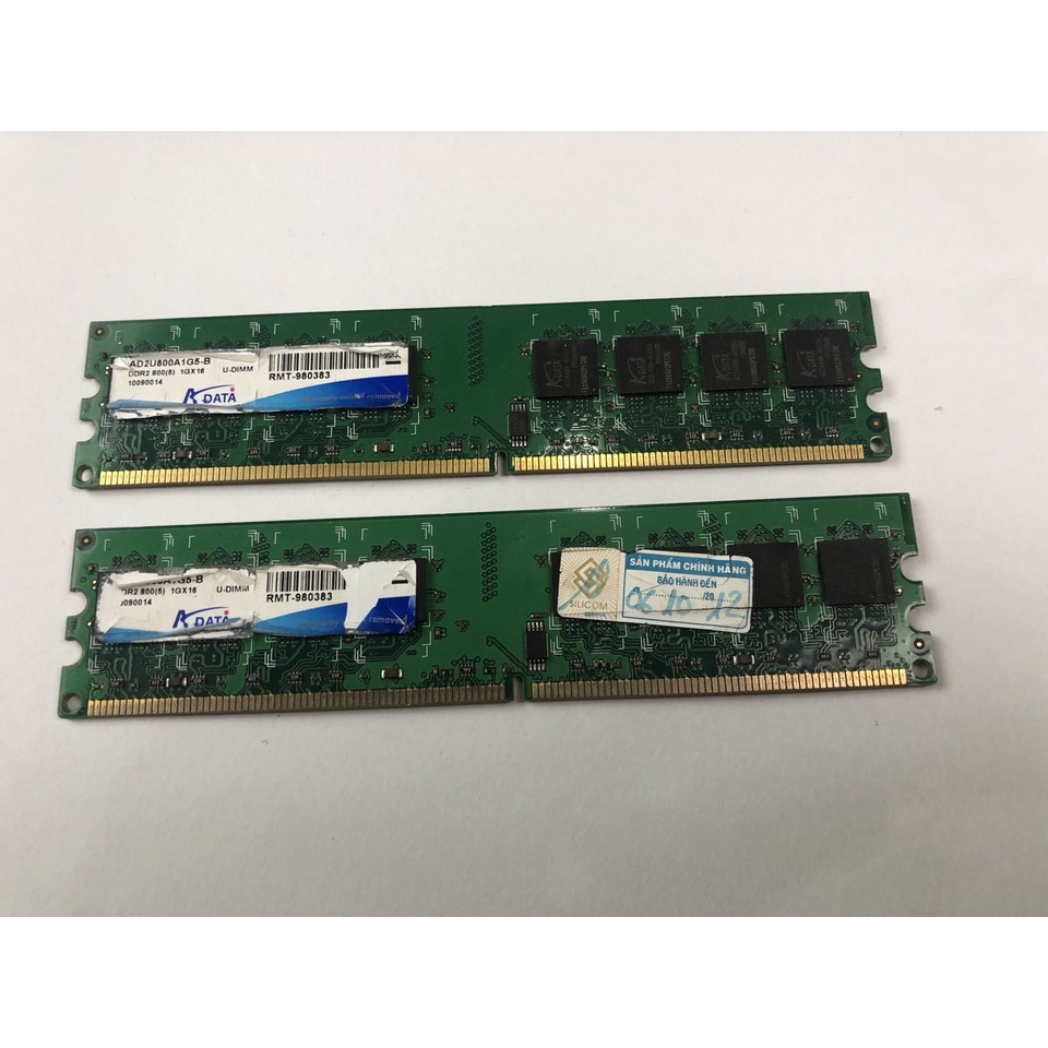 Ram PC DR2 1GB Cũ Theo Cặp 1 cặp 2 chiếc 2GB