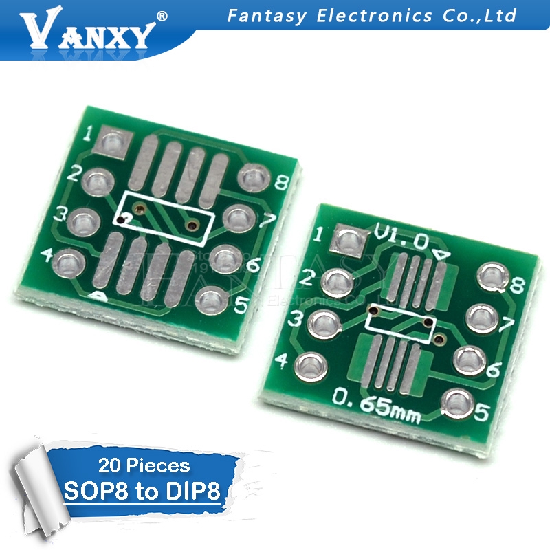 Set 20 đầu chuyển đổi cho bảng mạch TSSOP8 SSOP8 SOP8 sang DIP8 PCB SOP-8 SOP
