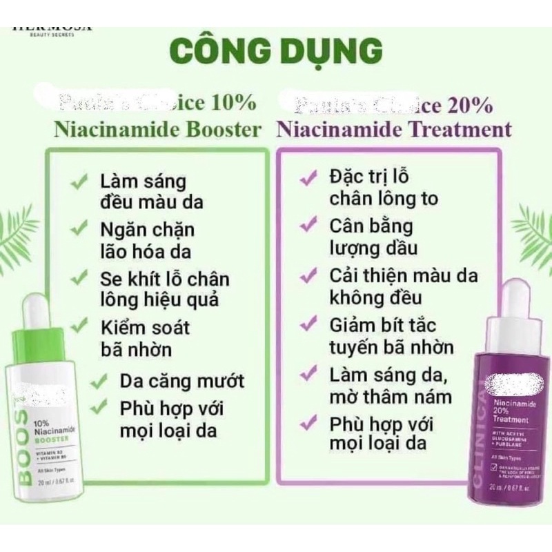 Serum Nia Niacinamide min da đều màu