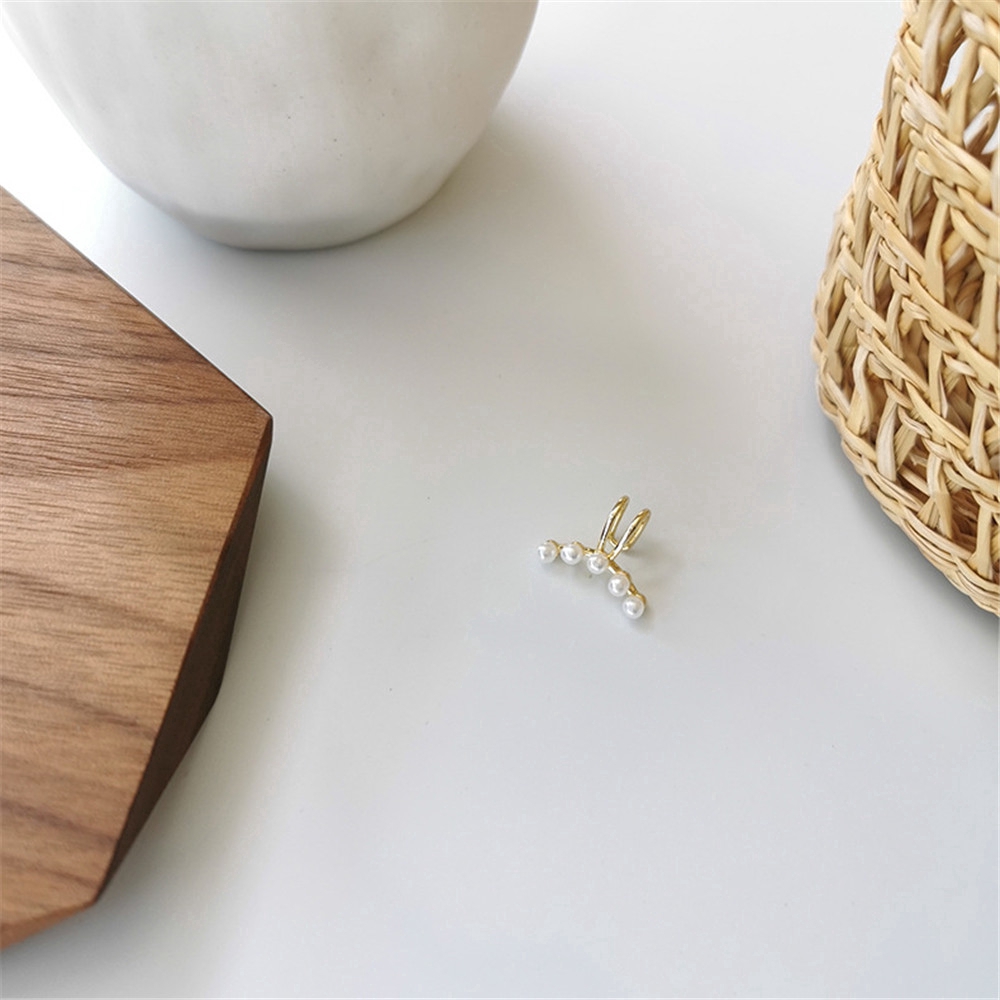 Khuyên Tai Nữ Trang Đính Ngọc Trai Xinh Xắn