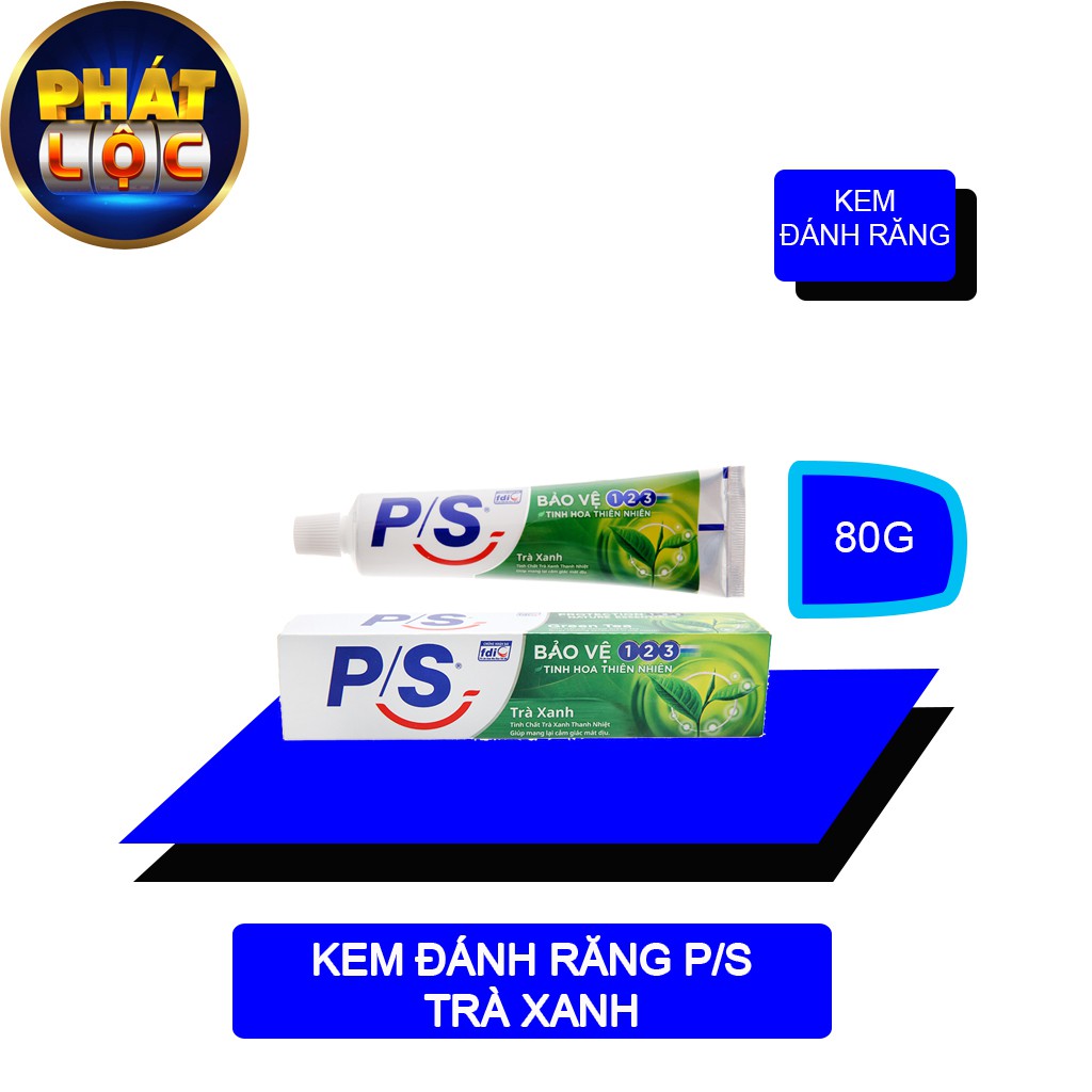 [ HÀNG KHUYẾN MÃI KHÔNG BÁN ] KEM ĐÁNH RĂNG P/S TRÀ XANH 80G