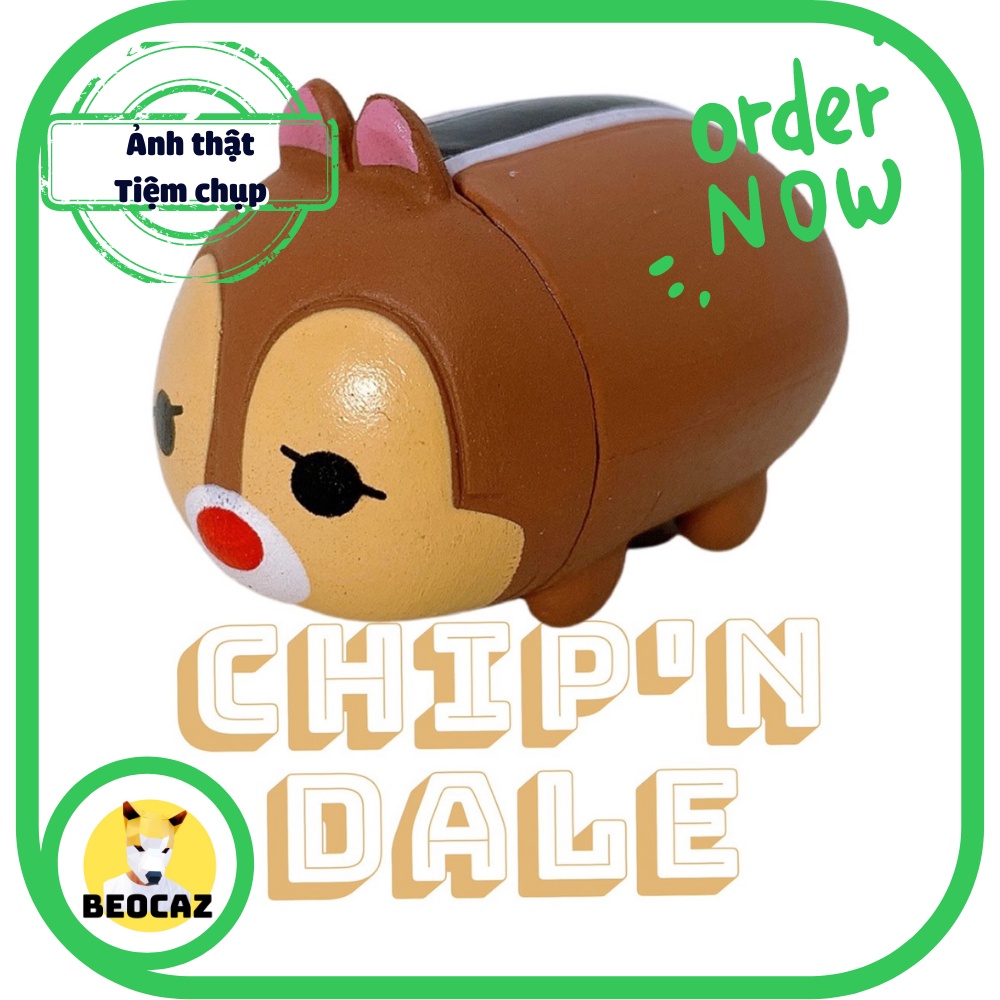 Mô hình Disney Tsum chibi dễ thương Gấu Pooh Mickey Donald Hổ Tigger Chip và Dale Dumbo lợn Piglet size nhỏ trang trí