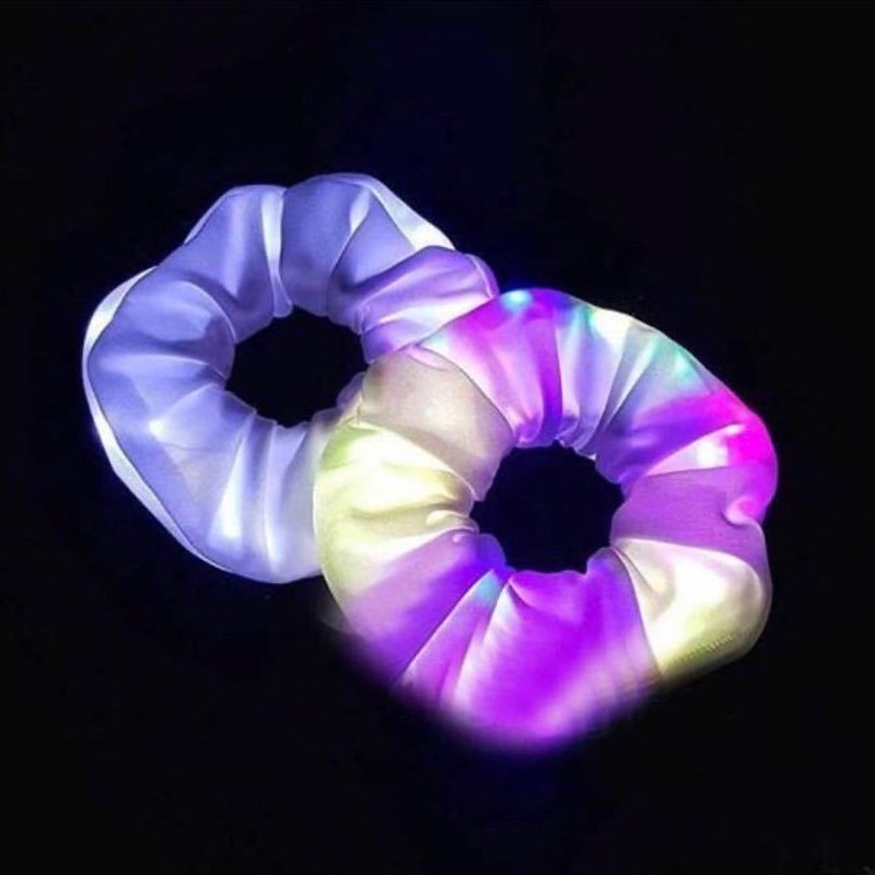 Dây Buộc Tóc Bản To Co Giãn Tích Hợp Đèn Led Độc Đáo